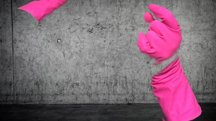 Ari Kajira: Arikajira invisible pink rubber gloves