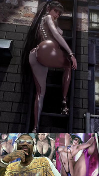 Thicc Fat Ass Eve Teases You on the Ladder with Her Cake