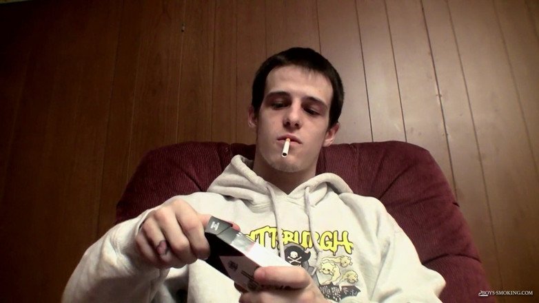 Boys Smoking: Brian Strowkes Smoking 100's