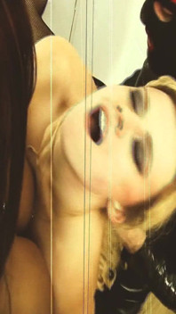 Sexual Group Scene-1_bdsm Trio with Busty Blonde and Brunette Share a Cumshot