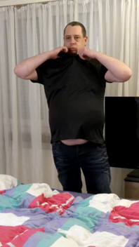 Lembut dalam seluar jeans Blauen Im Schlafzimmer