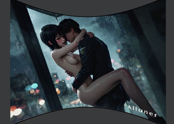 AItuner VR: Hon glitchar i hans grepp-våta, trådbundna och förlorade i nöje...