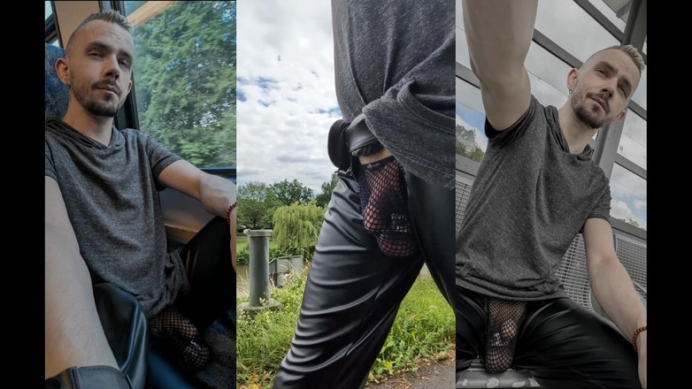 kinkygaynudist: Promočená v podivném městě - procházka mého nezbedného města (tanga)