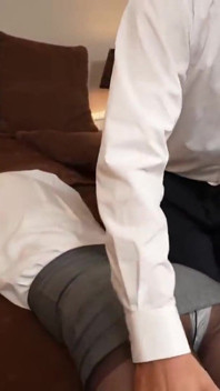 Office Temptation. Black Stockings Worker Teases with Sheer Lines, Close Touch Turns Into a Private Heated Moment - Part 3