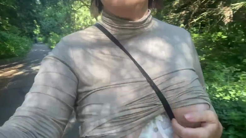 Mary Di: Walking in the city park, I pulled out my boobs....