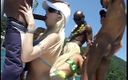 First Black Sexperience: 女孩在一个盛大的夏季船派对上疯狂