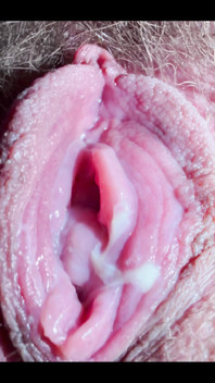 Open Pink Pussy Full of Grool