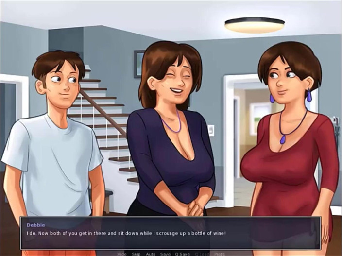 Cartoon Play: Summertime saga parte 44 - padrastro toca mi polla debajo de la...