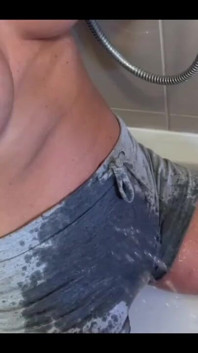 Guy Pee on Me and My Tits