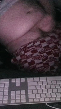 Night Time Masturbation Tease at My Computer with the Webcam on and the Night Time Ready for Action