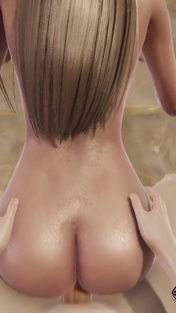 Halka açık banyoda merdivenlerde domaltmalı sikiş - bakış açısı ve sırtına boşalma 3d animasyon porno