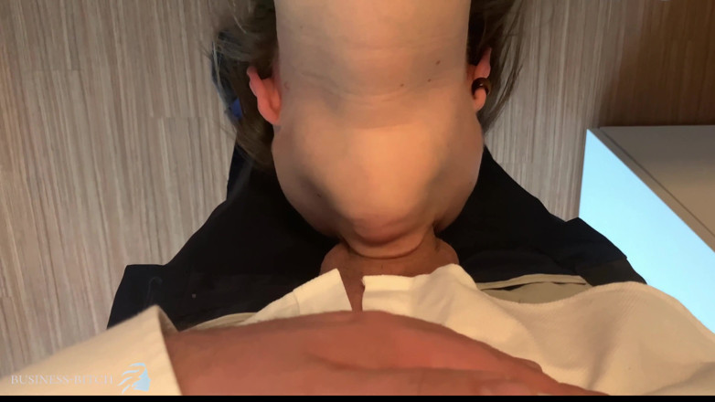 Business Bitch: Personal assistant face fuck deepthroat