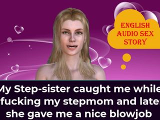 English audio sex story: Meine stiefschwester hat mich erwischt, während ich meine stiefmutter ficke...