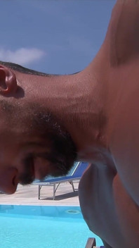 Omg! Hot Brunette Maid Gets Fucked by Guy with Big Cock on Vacation - Poolside Passion!