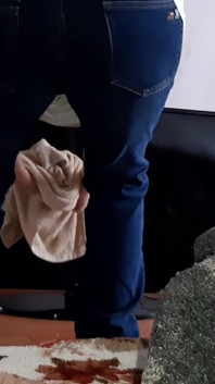 While My Stepmother Is Cleaning the Apartment, I Watch Her and Masturbate