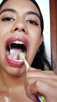 Nastiest Cum Tooth Brushing Ever!