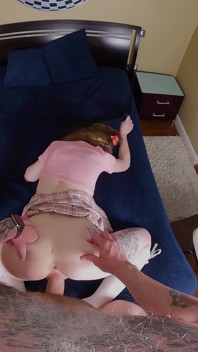 A Naughty Teen Girl Takes Care of Stepdaddy's Cock (i)