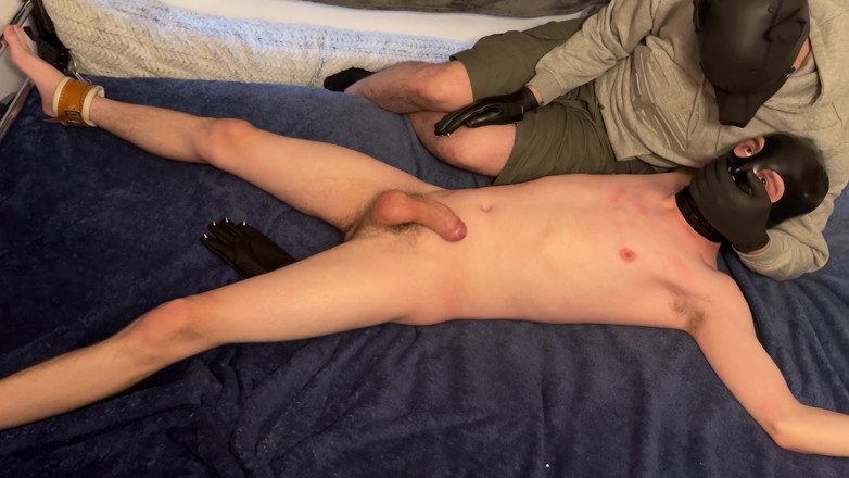 Inmate Cody and SubEdgeX: Spiked Glove Play with Rubber Twink Subedgex, Edged and Made...
