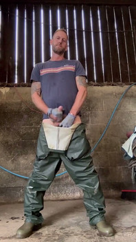 Farmer Wanks in Dirty Work Gear