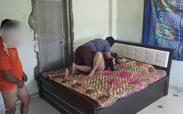 Telugu-fuckers: Telugu echtscheiding milf neemt twee pikken tegelijk