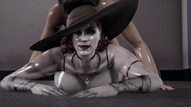 Joas22222: Svůdná Lady Dimitrescu ve 3D Hentai - cowgirl velký zadek, mokrá kundička šukání...
