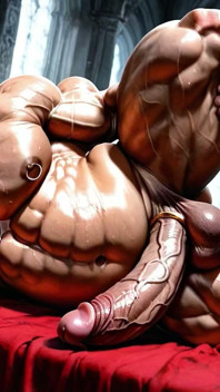 Fat Huge Dick BBC Solo Cum