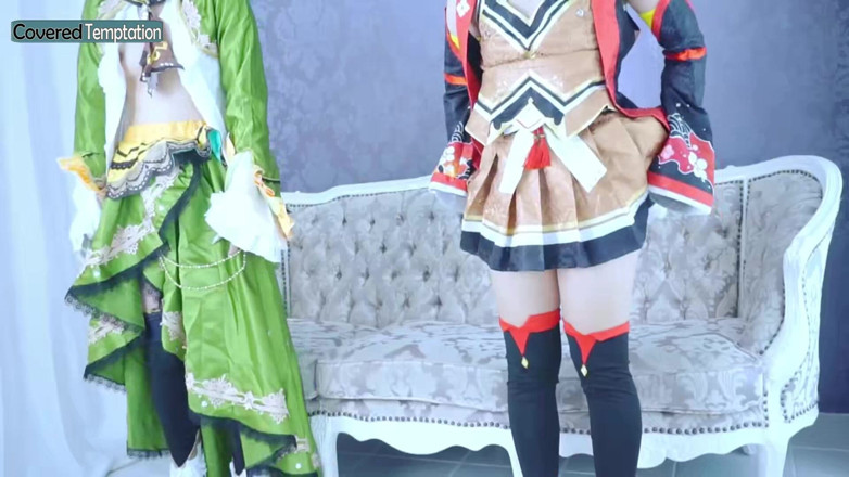 Sky Angel: Cosplay dospělá žena trojka sexu se dvěma partnery, skupinová scéna