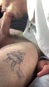 Cocksucker Swallows Big Uncut Cock!