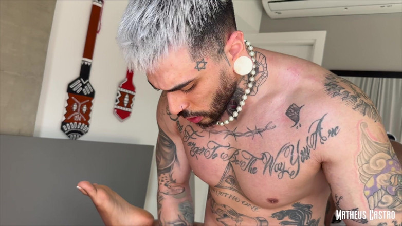 Matheus Castro: Brunette Hottie Likes to Sleep with Tattooed White Guy in...