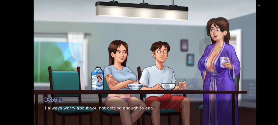 The anime king: Jenny sorellastra nella saga dell'estate nella sala da pranzo