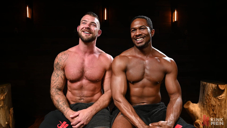 Bound gods: М'ясистий beefcake пробує Бейтса, готового взяти масивний член Шона Ксав'єра