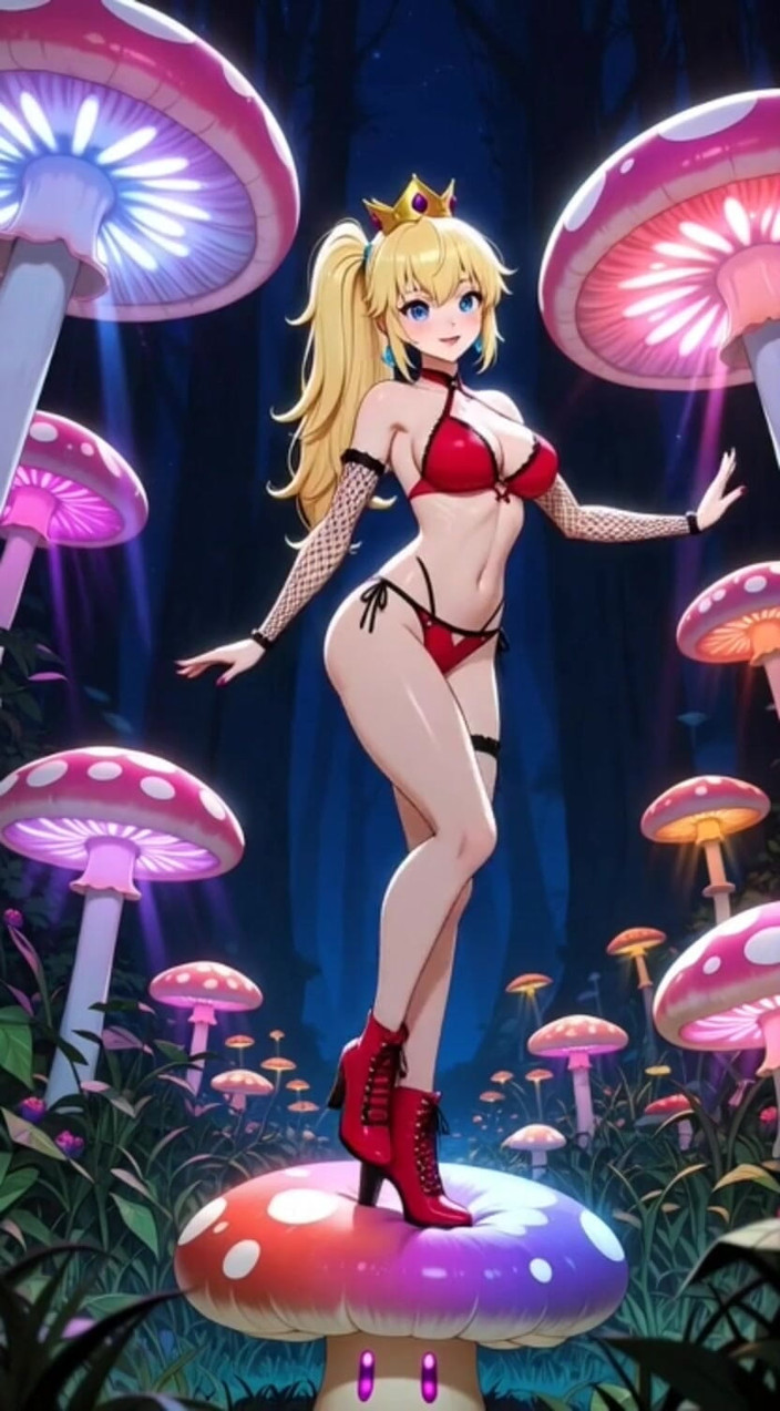 Hot girl dancing: 110. Prinzessin Peach tanzt in einem zauberwald (ai Animation)