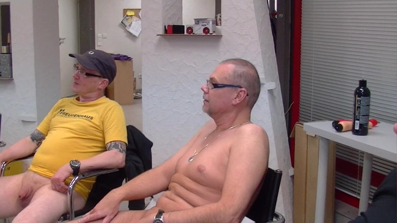 German sex office: Shameless gangbang-orgy with secretary in german office