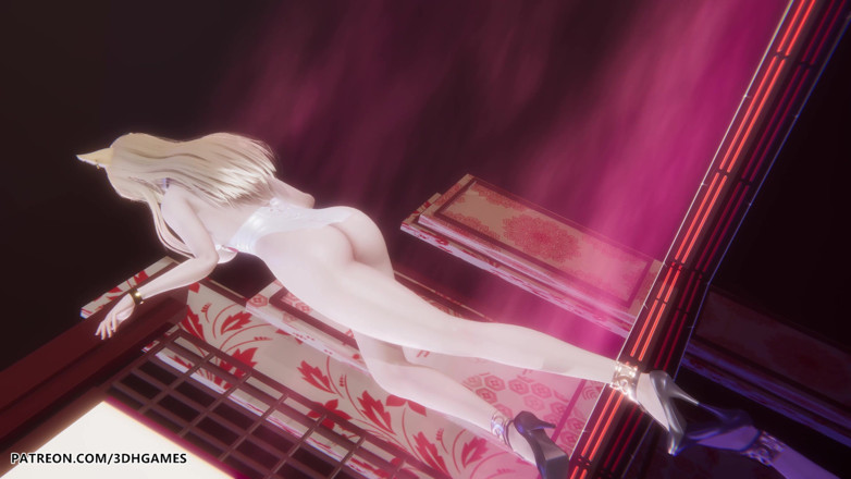 3D-Hentai Games: Mmd Gokuraku Jodo Ahri Sexy Striptease League of Legends Hentai...