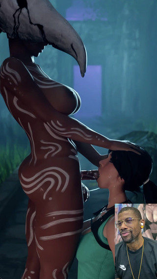 L6RD7BLU3 FUTA: Lara croft की एक thicc ट्रांसजेंडर जनजाति के नेता द्वारा गले में गहरे तक लिया जाता है