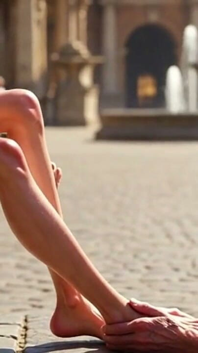 YOUR BEST FANTASY: Uomo Sottomesso Che Adora La Padrona Piedi in Piazza Pubblica