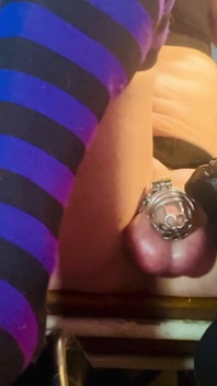 Chastity Doesn't Stop This Slut From Coming