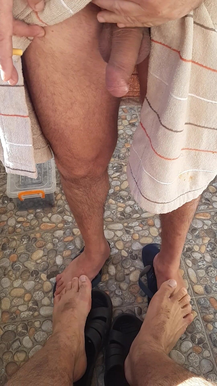 Grand Dick: Feet and Dicks on the Balcony