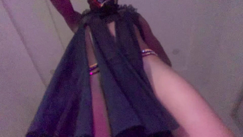 DivaHouz: Zeitlupe ebenholz teen sexy tanzen feuchte muschi in nahaufnahme