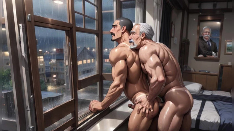AI gay porn: Starý muž šuká v noci