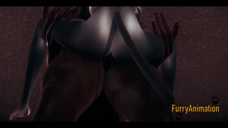 Yaoitube: Furry hentai - varelse och svart katt som har vild sex...