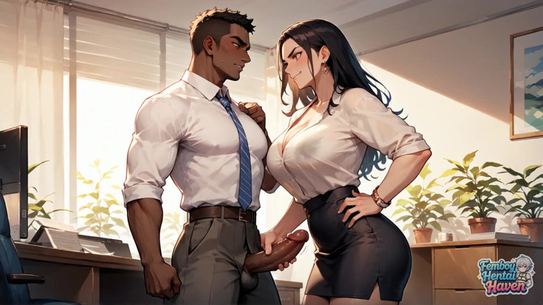 Femboy Hentai Haven: Роскошный трансвестит заполняет офис с ее совершенством жопы в выдающемся фембойском порно дебюте!