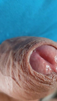 Closeup of Uncircumcised Veiny Cock Jerking off.