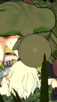 Elf Archer é fodido na floresta por um Goblin