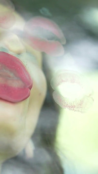 Naughty girl pink lipstick marks