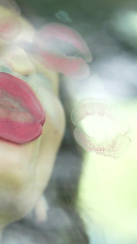 Naughty girl pink lipstick marks