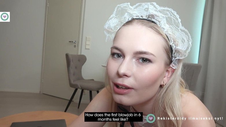 NORDICSEXDATES: Porno dalla Finlandia: Teen cameriera delle pulizie scopata da uomo