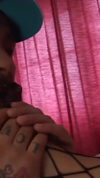 Brunette bitch in fishnet has good sex with her lover