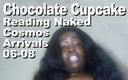 Cosmos naked readers: 벌거벗은 코스모 도착을 읽는 초콜릿 컵케이크