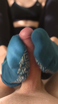 Colorful Socks Footjob
